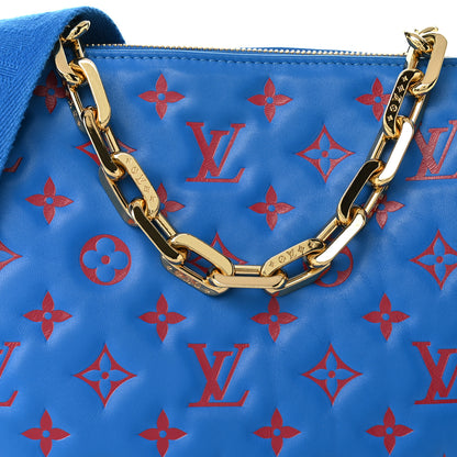 Louis Vuitton Lambskin Embossed Monogram Vuittamins Coussin PM Blue Red 8 of 11