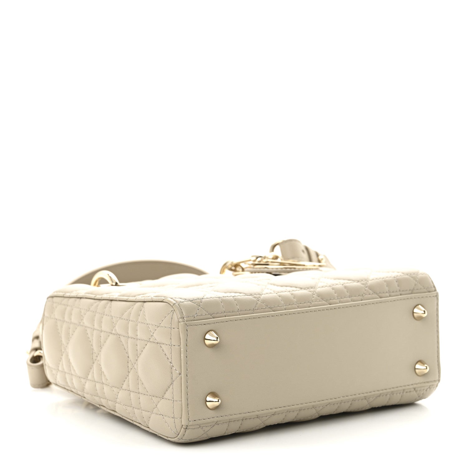Christian Dior Lambskin Cannage Small My ABCDior Lady Dior Beige 4 of 10
