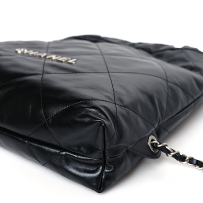 Chanel Shiny Calfskin Quilted Chanel 22 Backpack Black 9 of 9