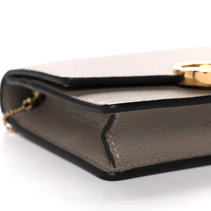 Fendi Vitello Cruise F is Fendi Geometric Flap Wallet on Chain Tortora 10 of 11