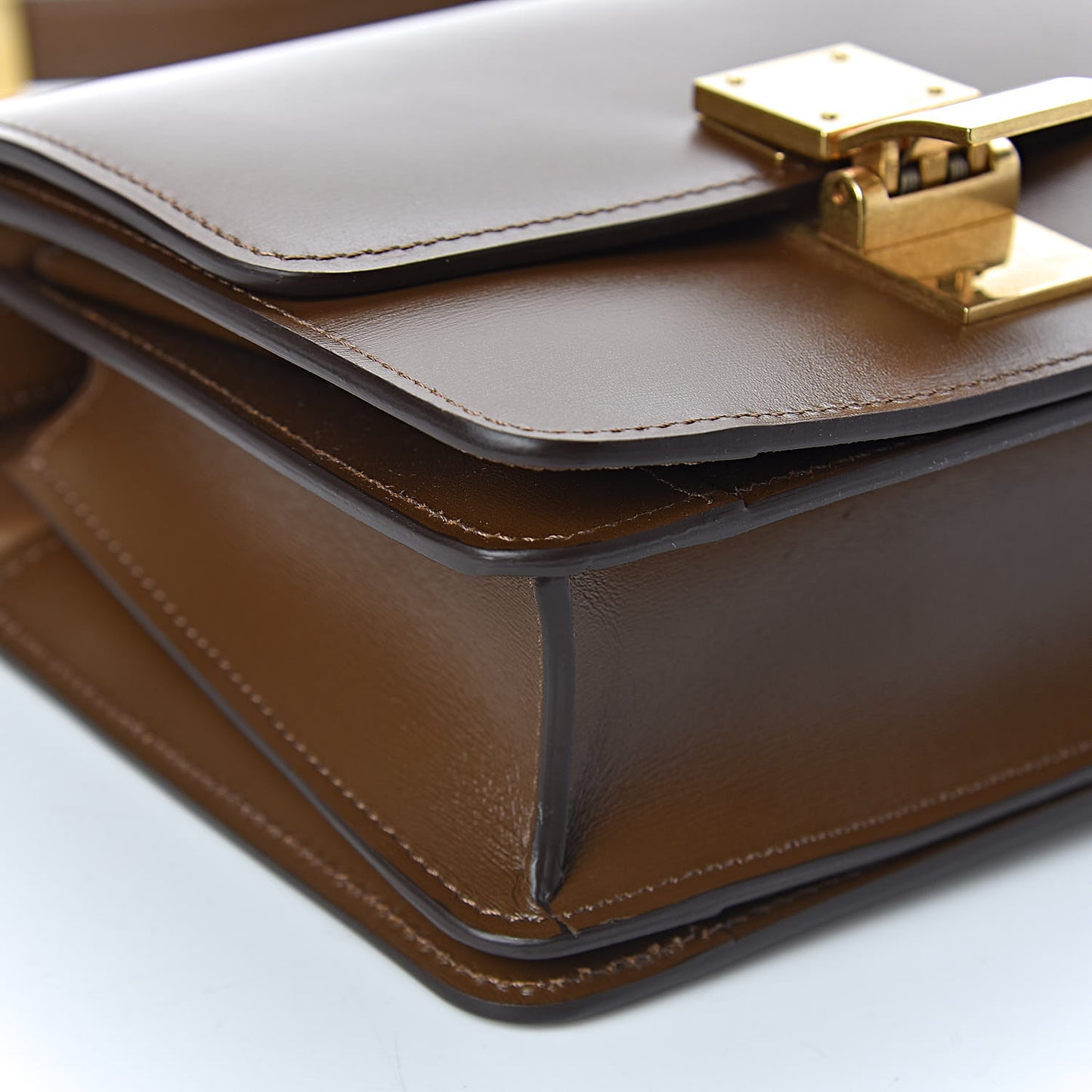 Box Calfskin Small Classic Box Flap Bag Camel