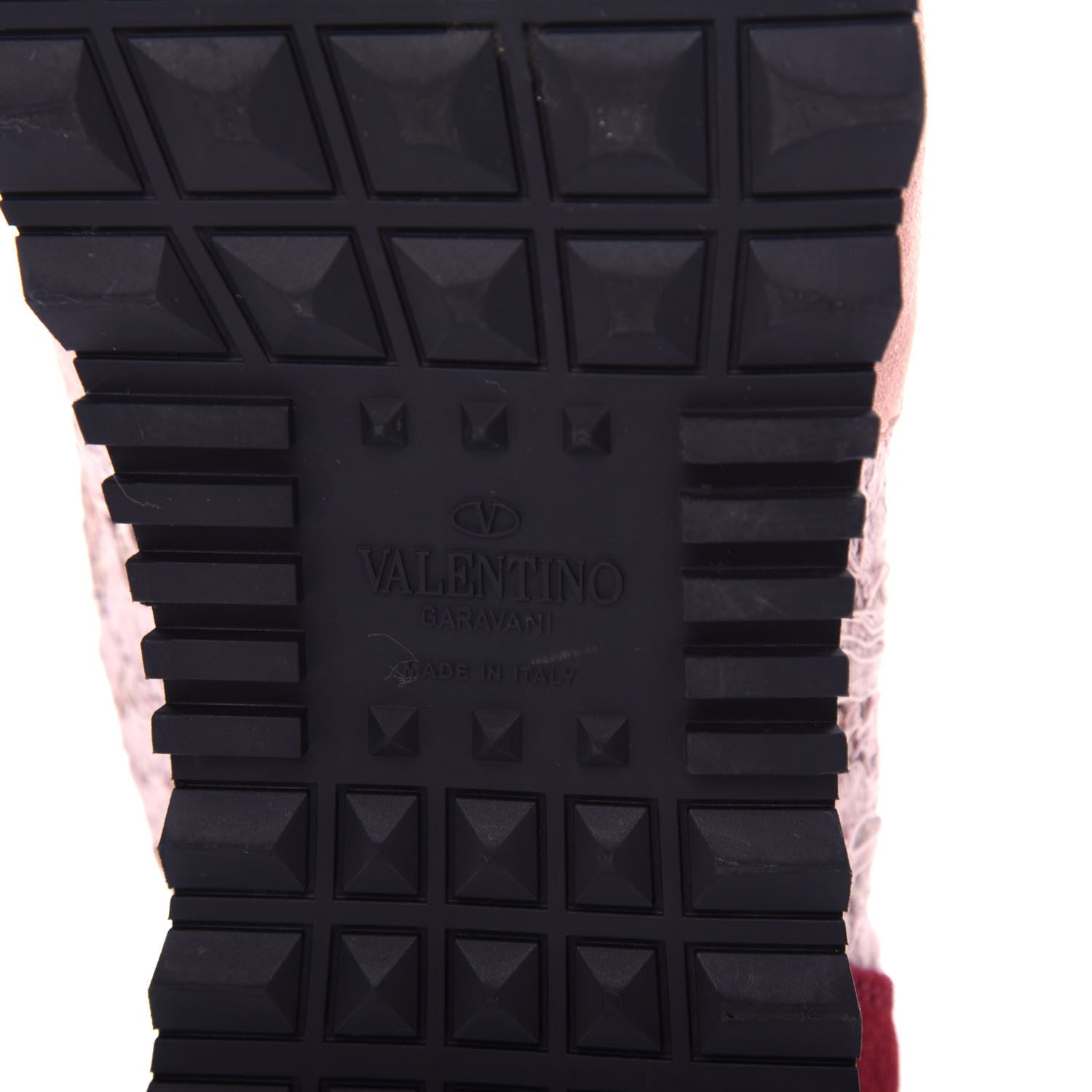 Valentino Garavani Macrame Lace Suede Womens Rockrunner Sneakers 41 Water Rose Multicolor 9 of 10