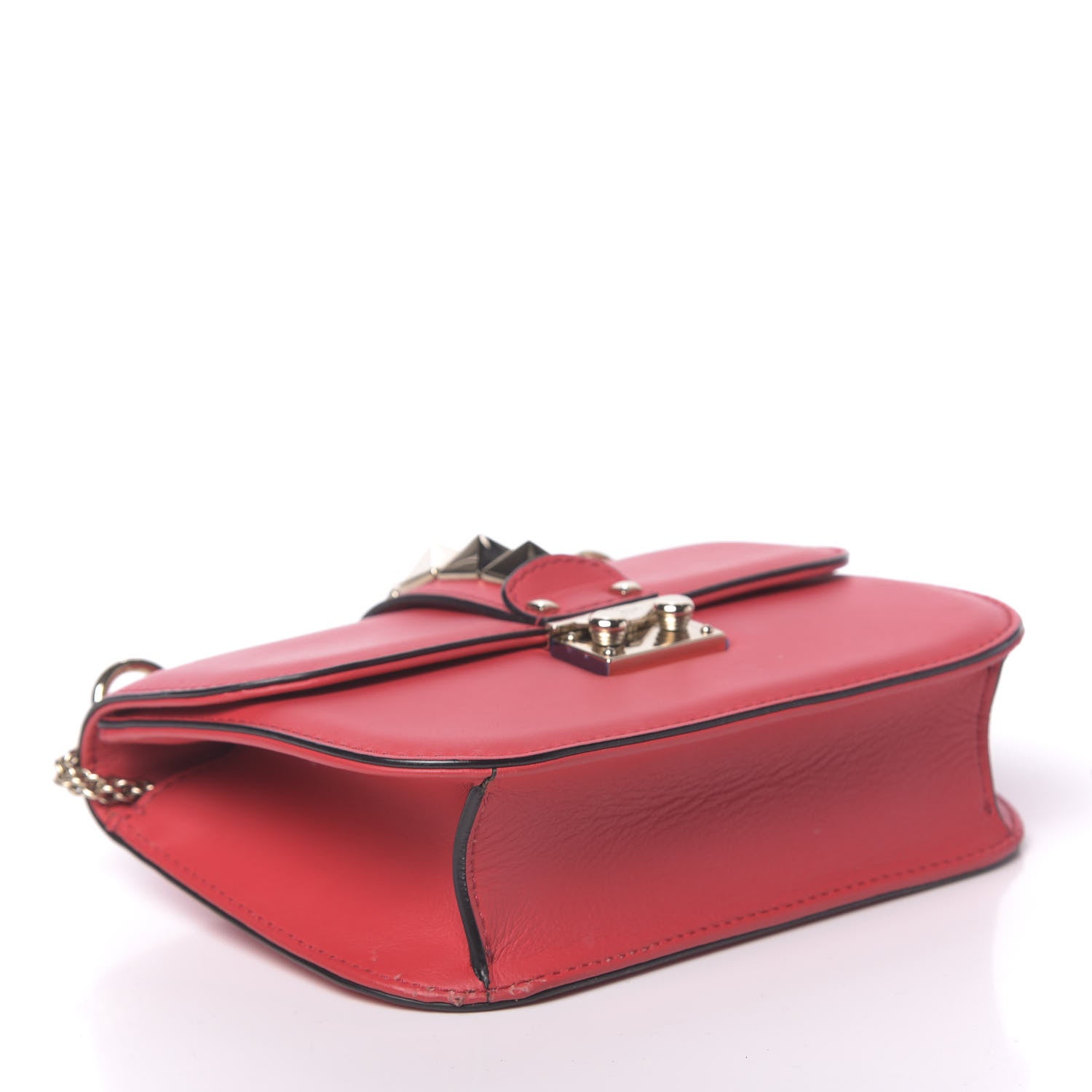 Valentino Garavani Vitello Small Glam Lock Rockstud Flap Red 4 of 11