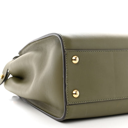 Fendi Vitello Seta Light Aura Shiny Nappa Medium Peekaboo I SEE U Satchel Equatore Cuoio 12 of 13