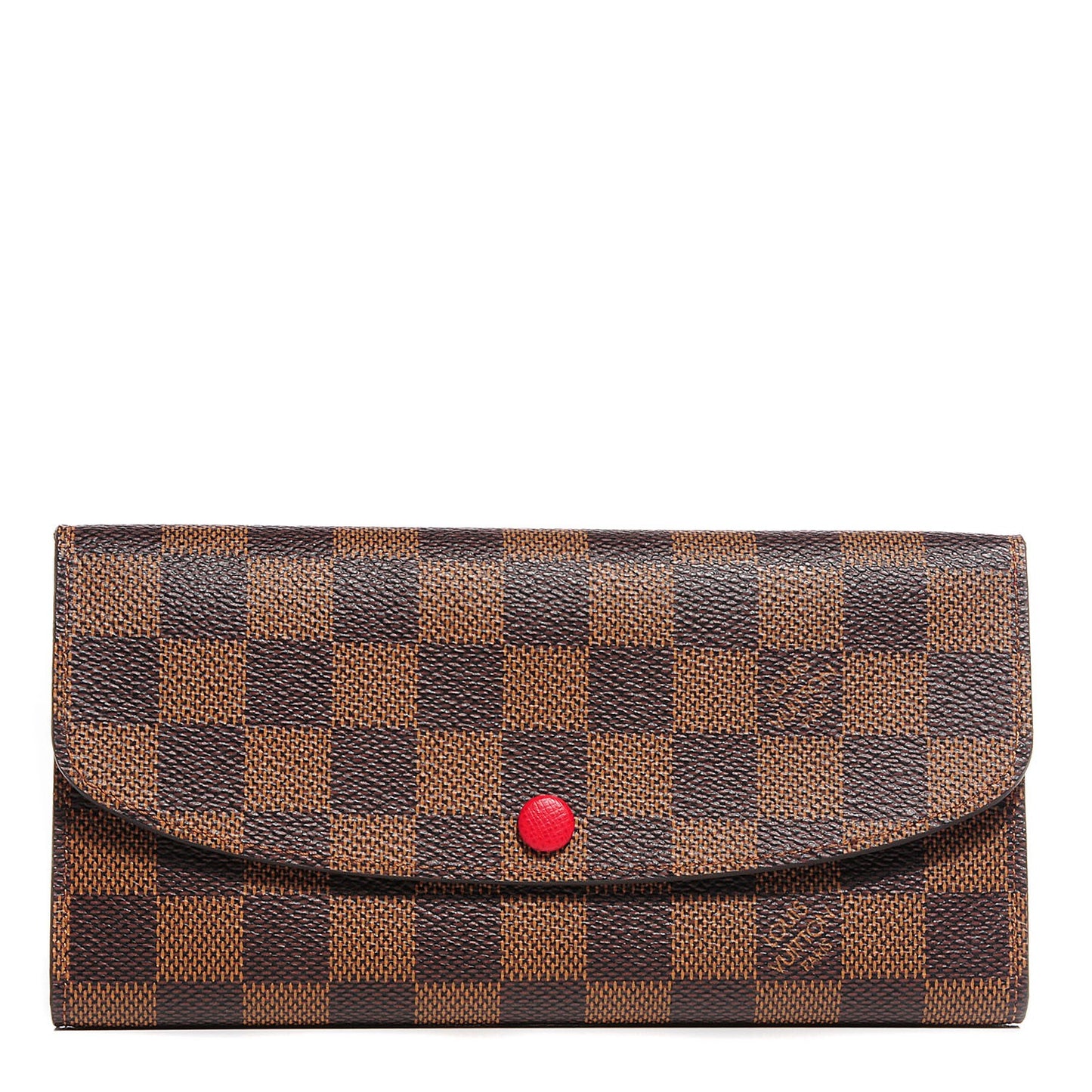 Damier Ebene Emilie Wallet Red