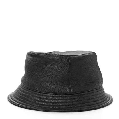 Hermes Cerf Deerskin Calvi Bucket Hat 58 Black 3 of 7
