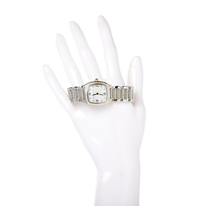 David Yurman Stainless Steel 18K Yellow Gold Diamond Mother of Pearl 25mm Thoroughbred Quartz Watch 2 of 8