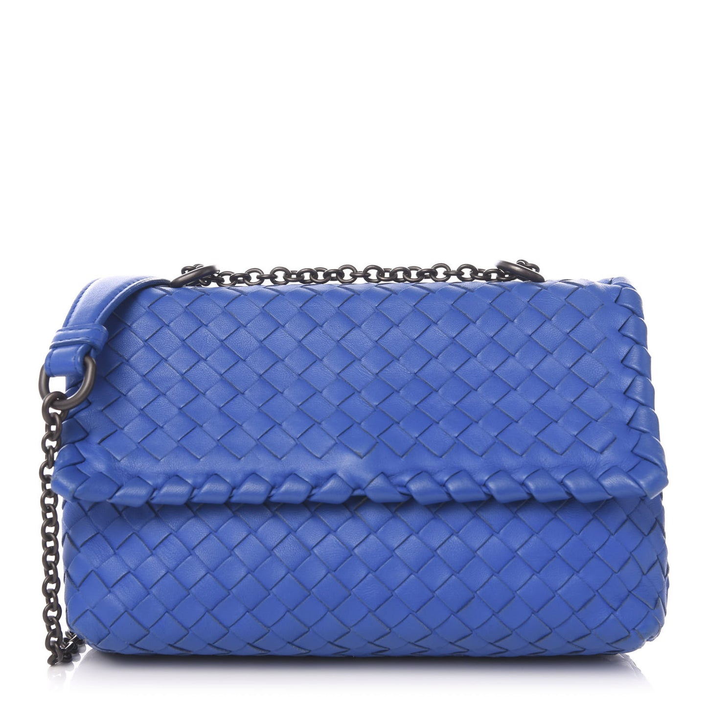 Nappa Intrecciato Small Olimpia Bag Blue Royal