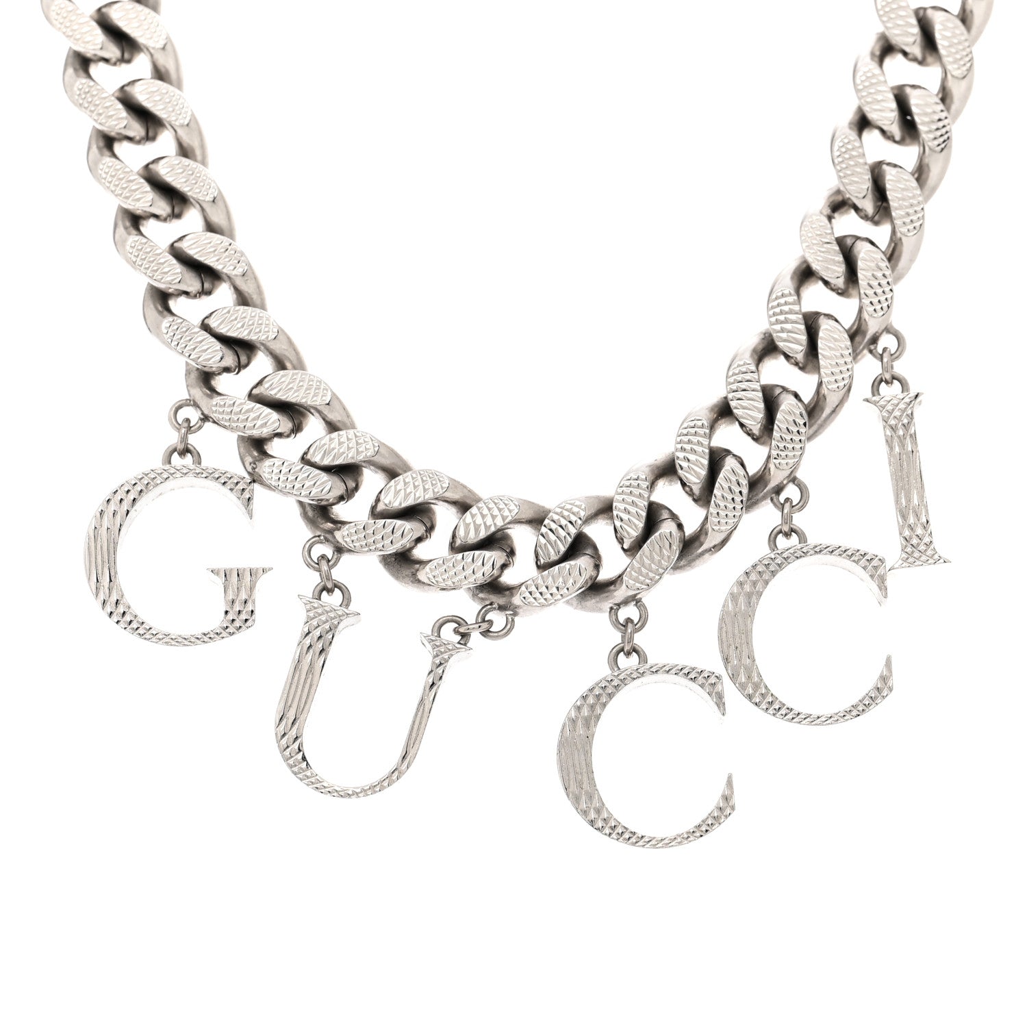 Gucci Script Choker Necklace Silver 4 of 7
