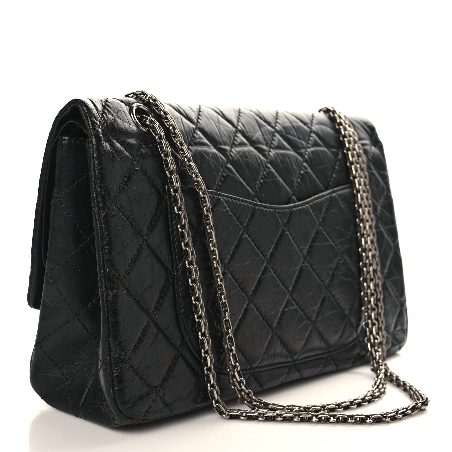Chanel Aged Calfskin Quilted 2.55 Reissue 226 Flap Black 3 of 9