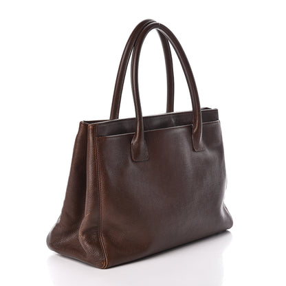 Chanel Calfskin Cerf Executive Shopper Tote Brown 3 of 18
