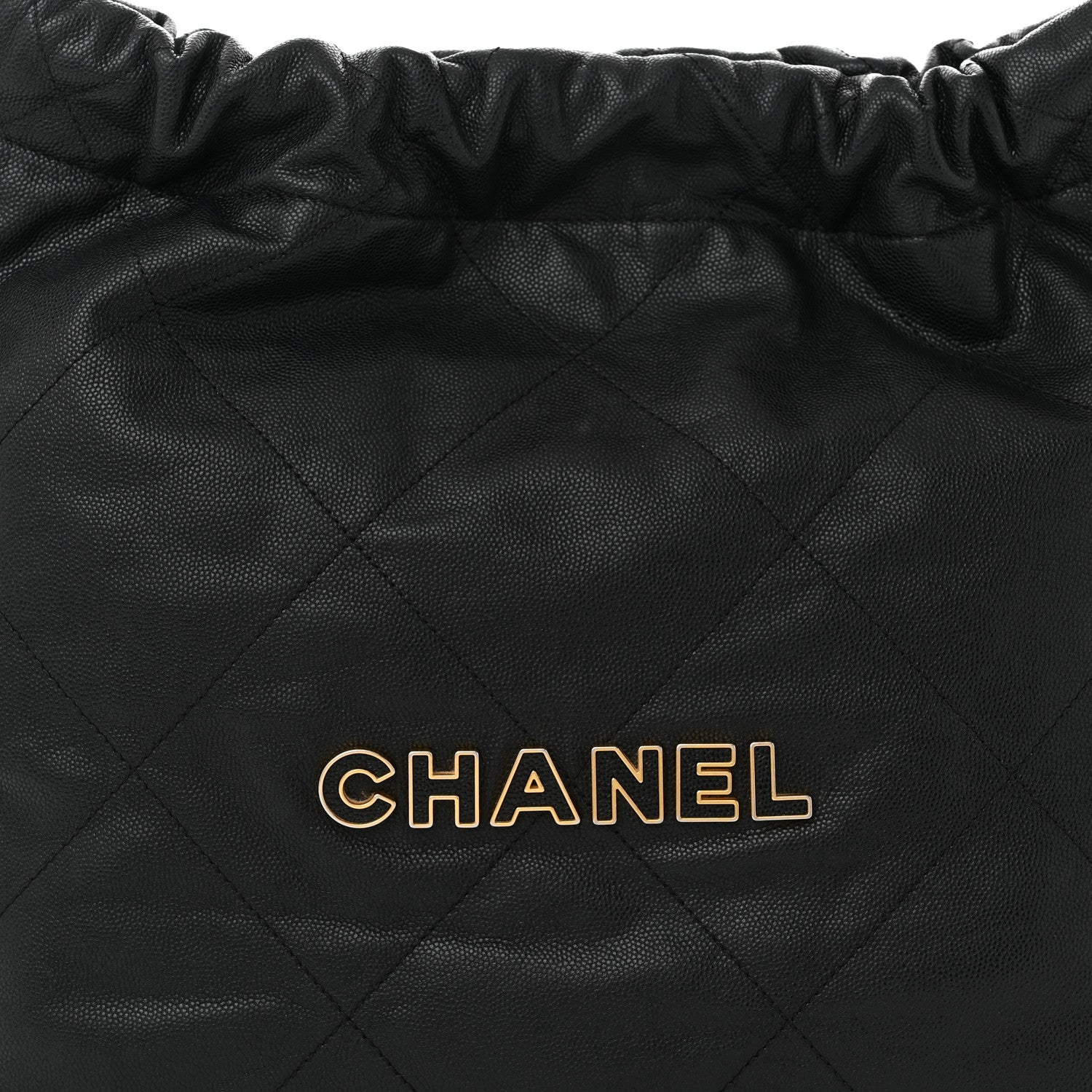 Chanel Shiny Caviar Quilted Small Chanel 22 Black 9 of 11