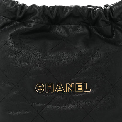Chanel Shiny Caviar Quilted Small Chanel 22 Black 9 of 11