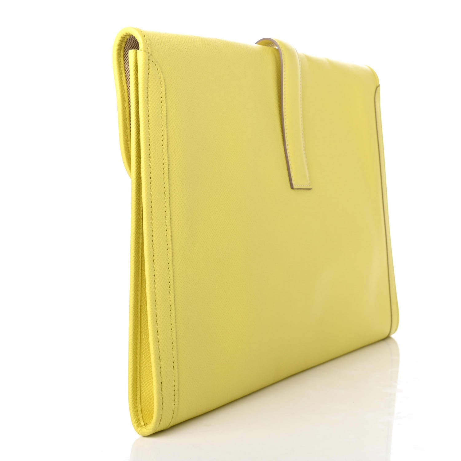 Hermes Epsom Jige 34 GM Clutch Soufre 3 of 7
