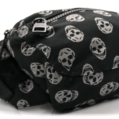 Alexander McQueen Jacquard Skull Belt Bag Black White 8 of 10