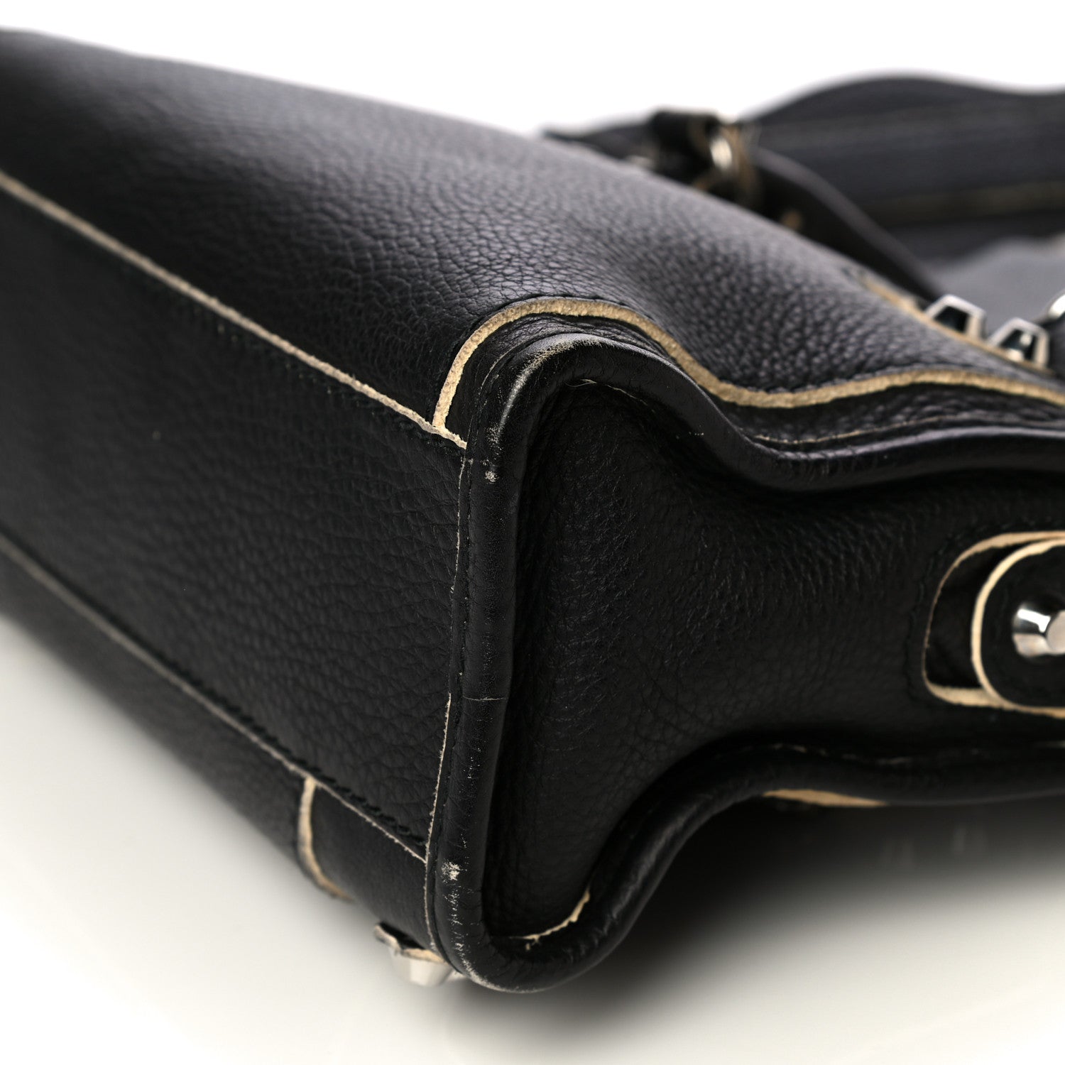 Balenciaga Supple Grained Calfskin Classic Silver Hardware Highlight Mini City Black 12 of 20