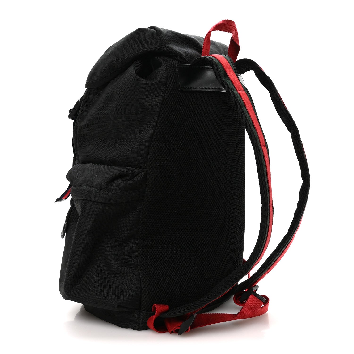 Gucci Techno Canvas Web Double Buckle Backpack Black 3 of 10