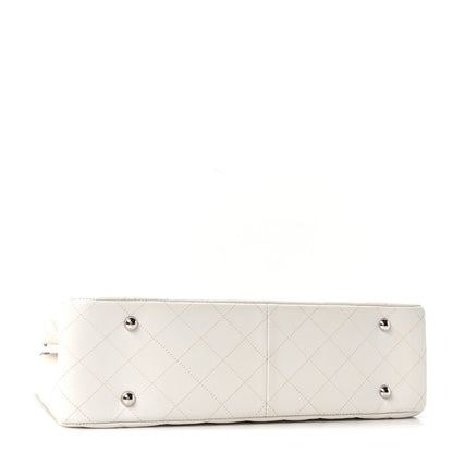 Chanel Calfskin Quilted Large Classic Shopping Tote White 4 of 11