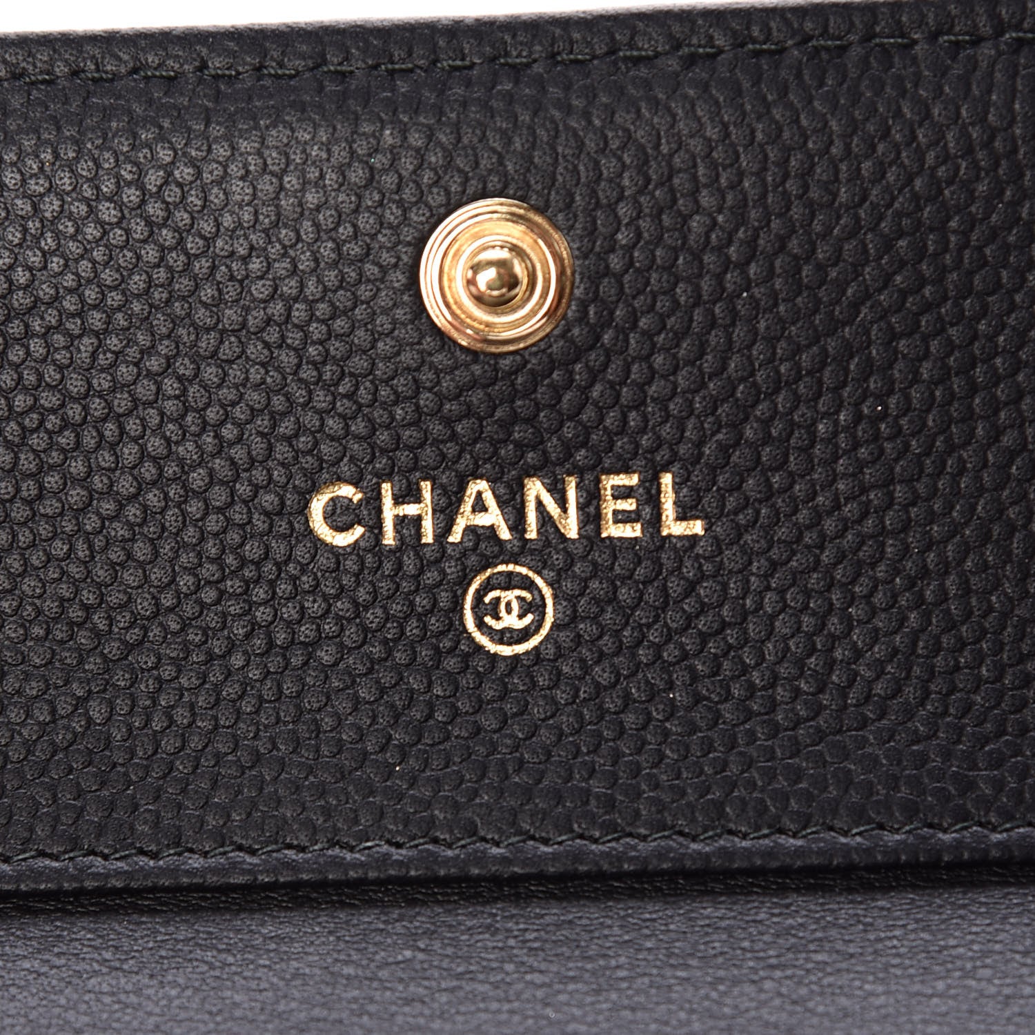 Chanel Caviar Quilted Compact Boy Wallet Black 6 of 9