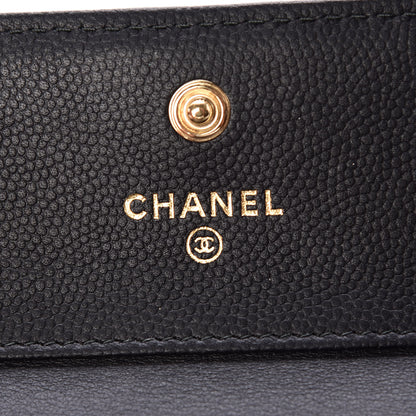 Chanel Caviar Quilted Compact Boy Wallet Black 6 of 9