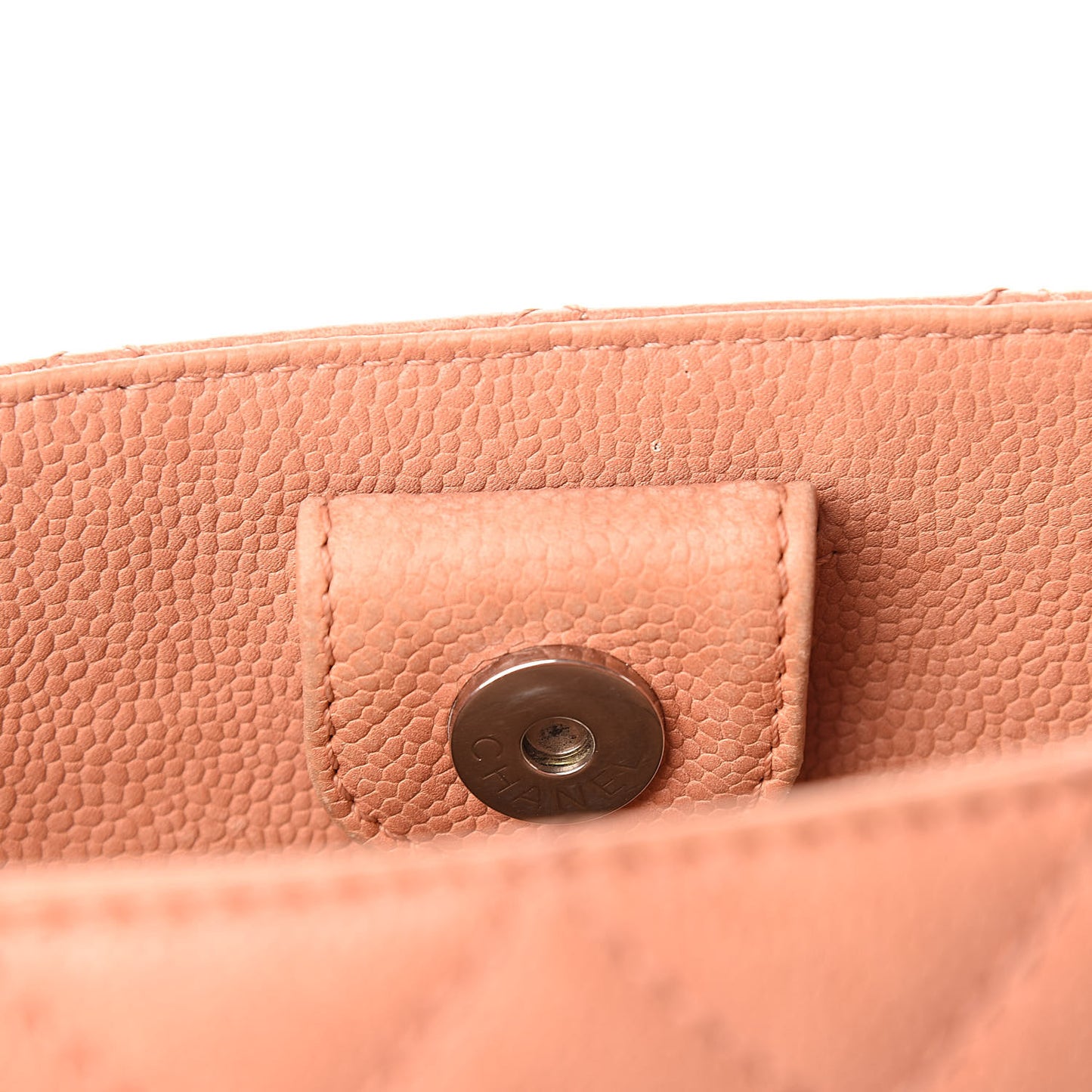 Caviar Quilted Petit Shopping Tote PST Light Red