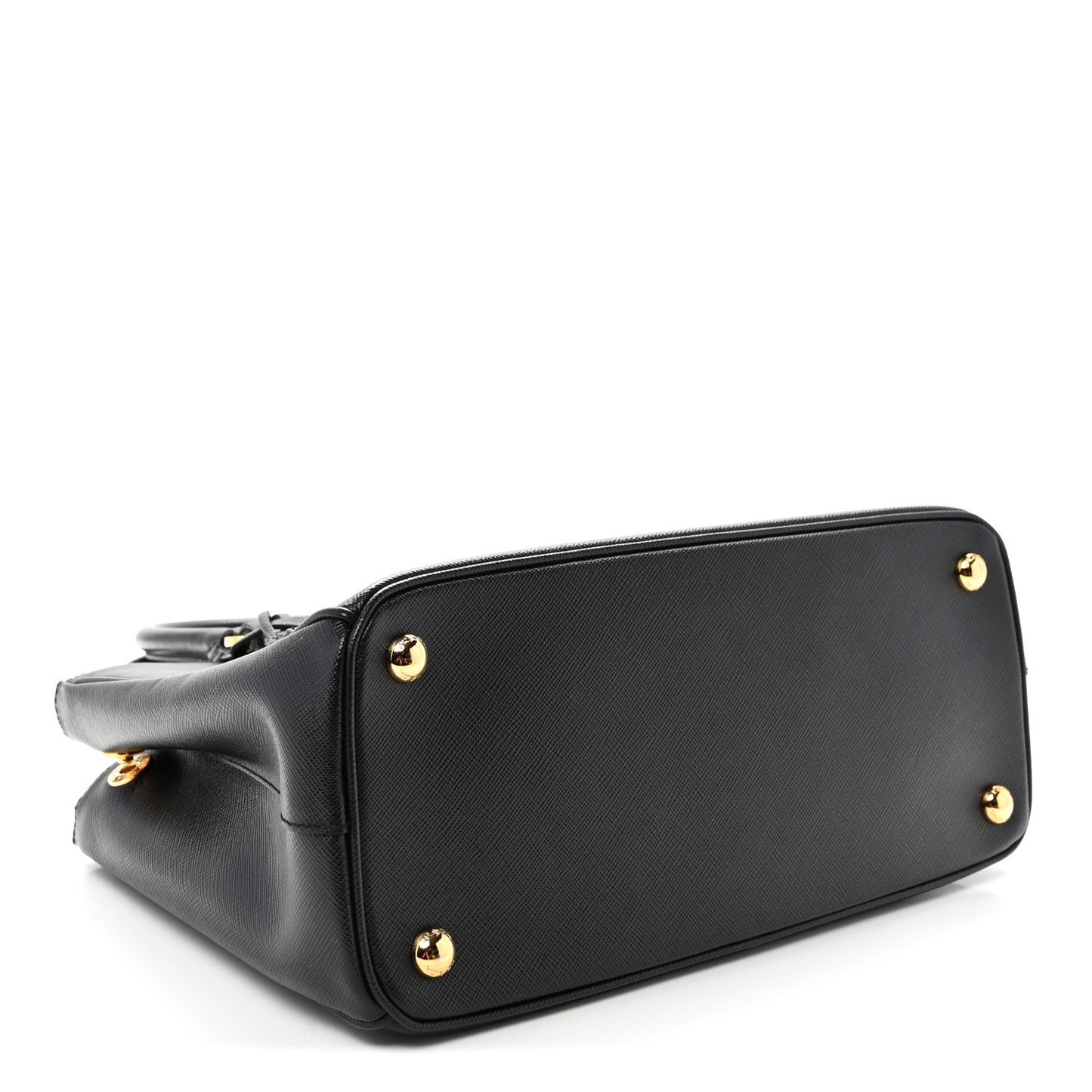 Saffiano Small Galleria Double Zip Tote Black