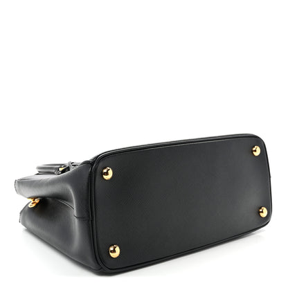 Prada Saffiano Small Galleria Double Zip Tote Black 4 of 10