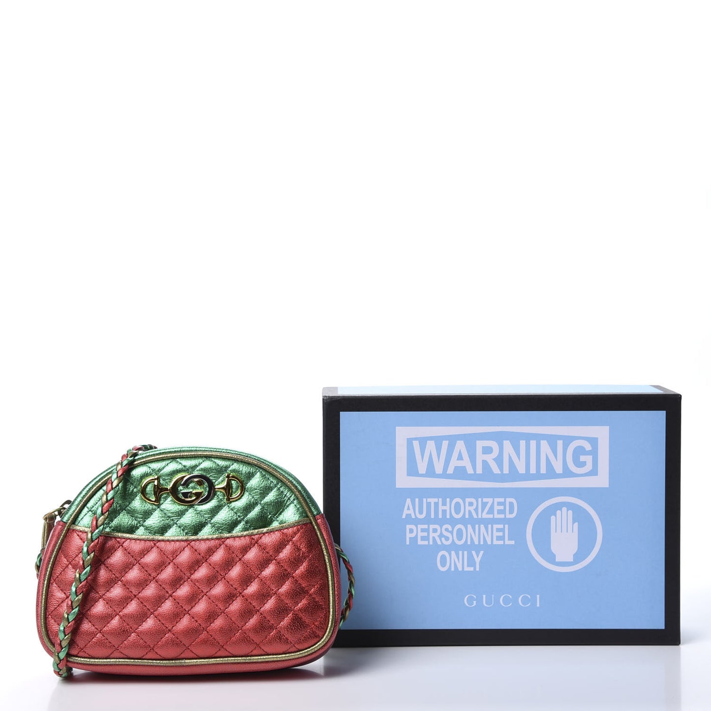 Laminated Nappa Trapuntata Mini Zumi Dome Shoulder Bag Rosso Jasmine Green Rame