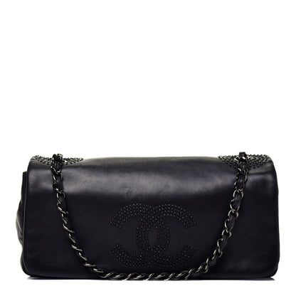 Chanel Lambskin Studded CC East West Flap Black 1 of 9