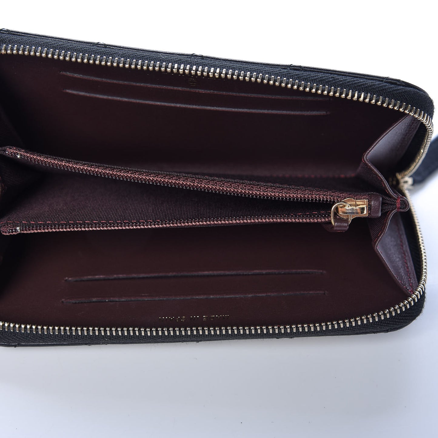 Lambskin Quilted Small Trendy CC Zip Around Wallet Black
