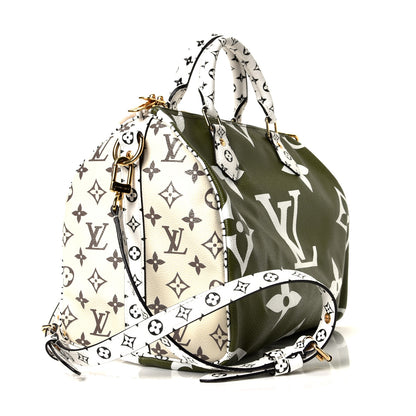 Louis Vuitton Monogram Giant Speedy Bandouliere 30 Kaki Beige 2 of 4