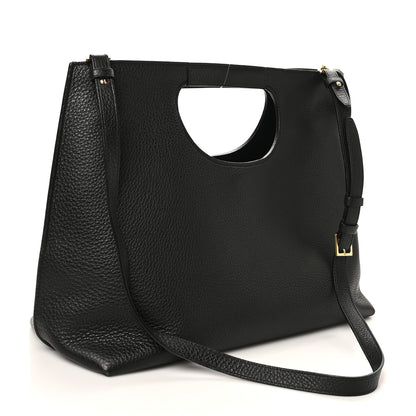 Tom Ford Pebbled Calfskin Alix Padlock Foldover Bag Black 4 of 10