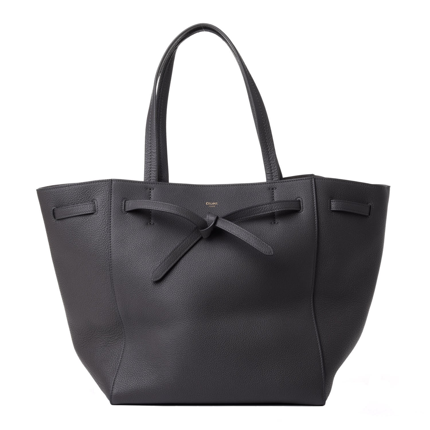 Celine Soft Grained Calfskin Small Belt Cabas Phantom Grey 1 of 4