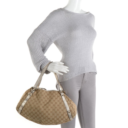 Gucci Monogram Medium Abbey Shoulder Bag Metallic 2 of 7