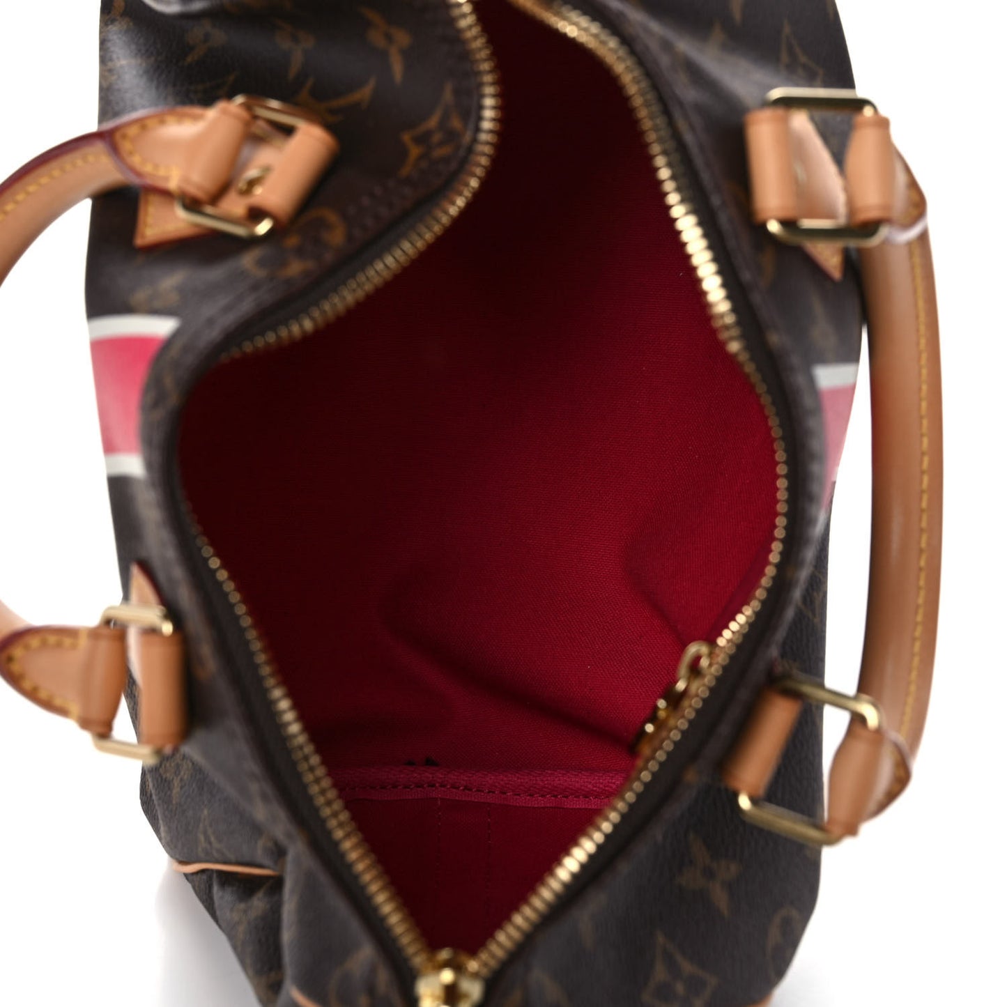 Monogram My LV Heritage Speedy Bandouliere 25 Fuchsia White