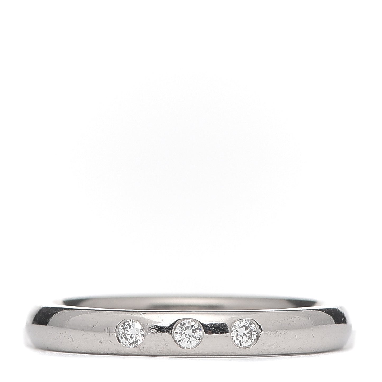 Platinum 3 Diamond Elsa Peretti Band Ring 50 5.5