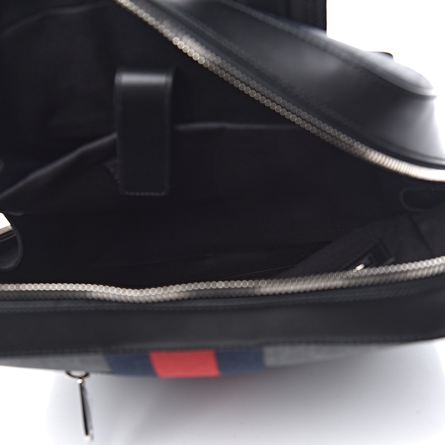 GG Supreme Monogram Web Tote Backpack Black Grey