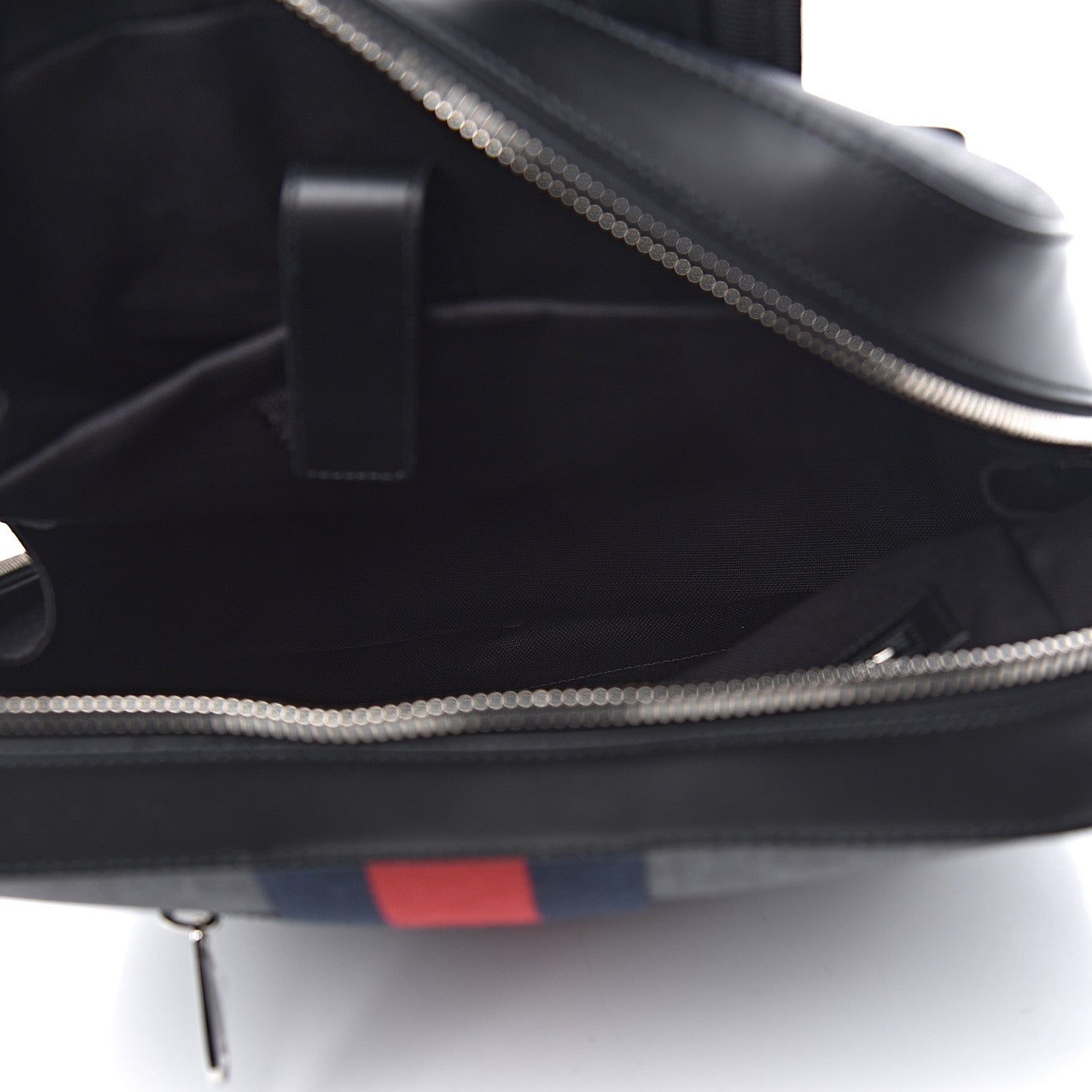 Gucci GG Supreme Monogram Web Tote Backpack Black Grey 5 of 10
