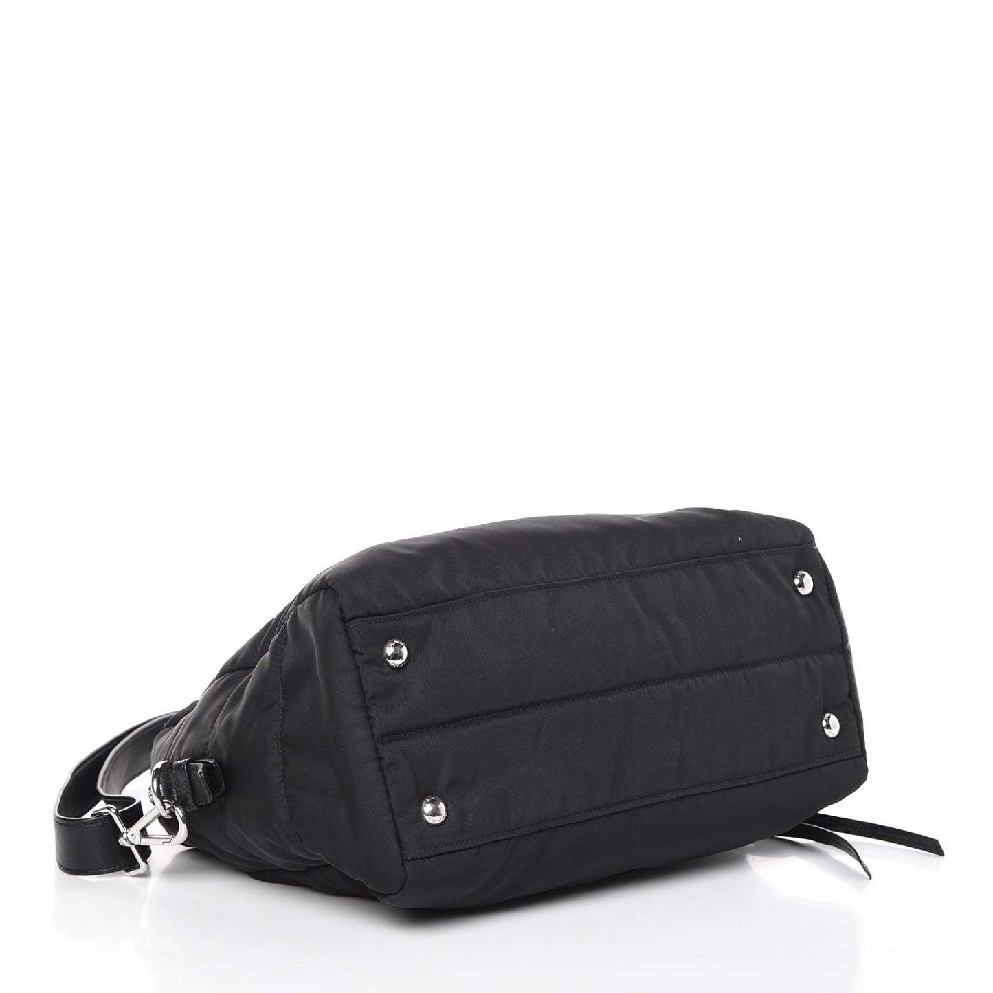 Nylon Tessuto Quilted Bowler Black
