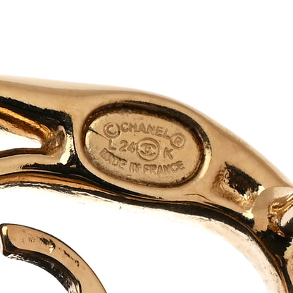 Chanel Metal CC Swirl Earrings Gold 4 of 5