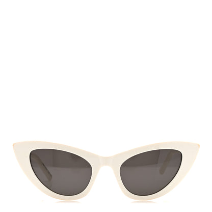 Saint Laurent Acetate Lily Cat Eye Sunglasses SL213 White 2 of 10