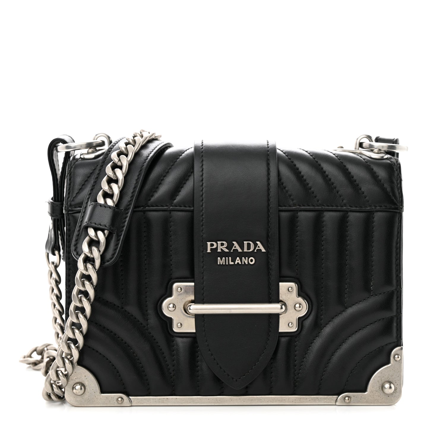 Soft Calfskin Impunture Diagramme Cahier Bag Black
