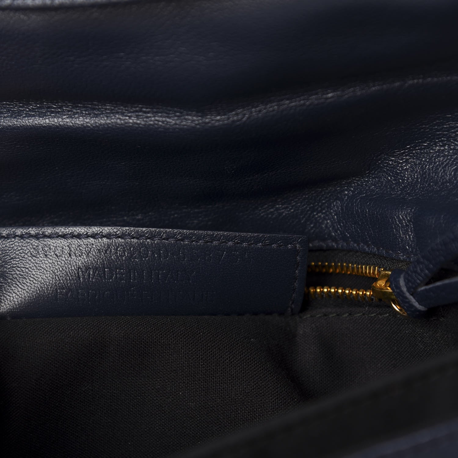 Balenciaga Chevre Gold Metallic Edge Hardware Envelope Clutch Bleu Nuit 10 of 11