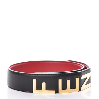 Fendi Vitello Century Metal Logo Bi-Color Strap You Black Fragola 2 of 6