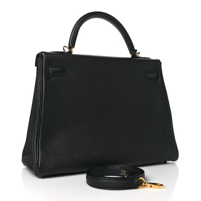 Hermes Togo Kelly Retourne 32 Black 3 of 10