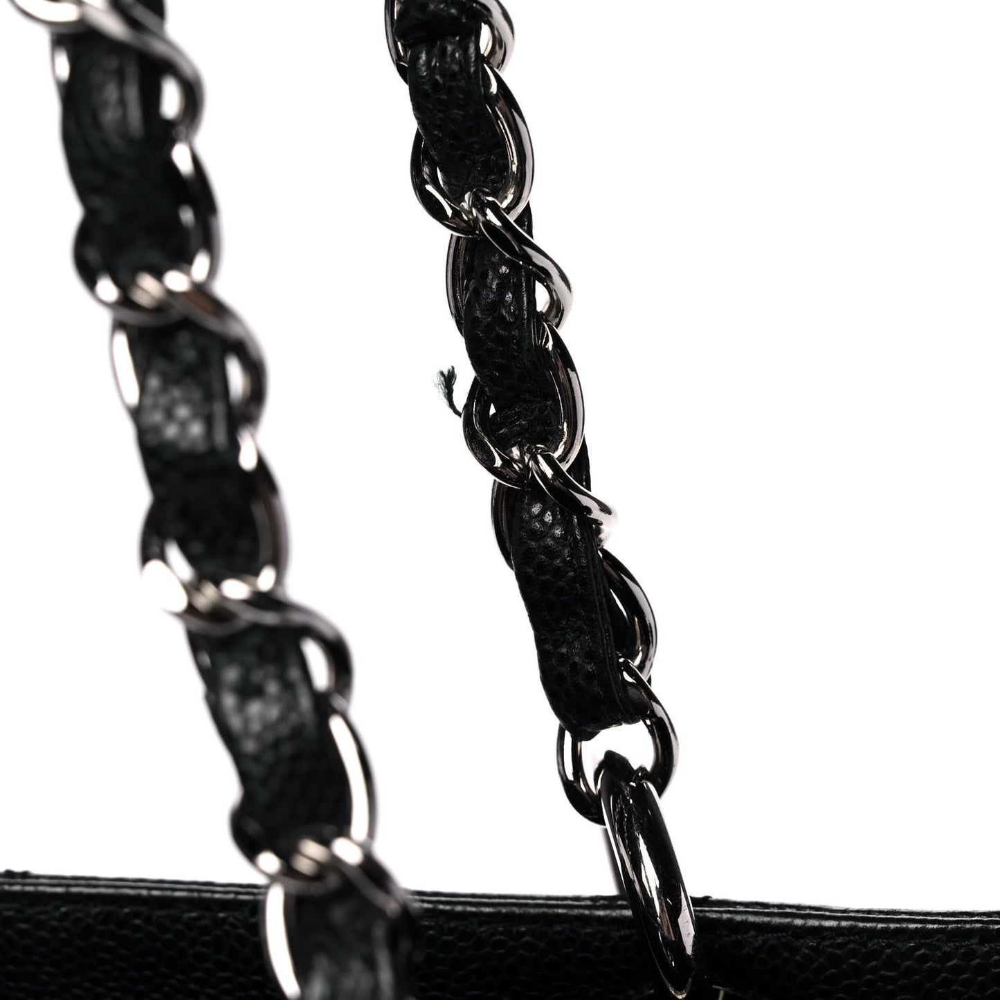 Caviar Quilted Grand Shopping Tote GST Black