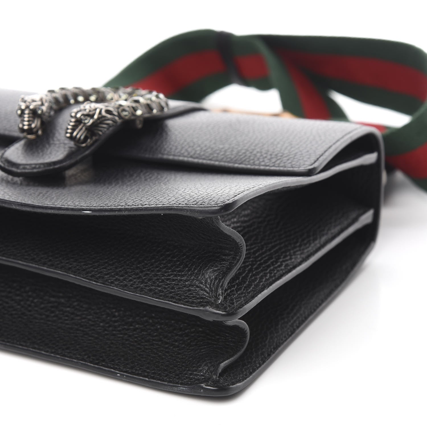 Gucci Dollar Calfskin Crystal Web Medium Dionysus Bamboo Top Handle Bag Black Black Diamond 9 of 10