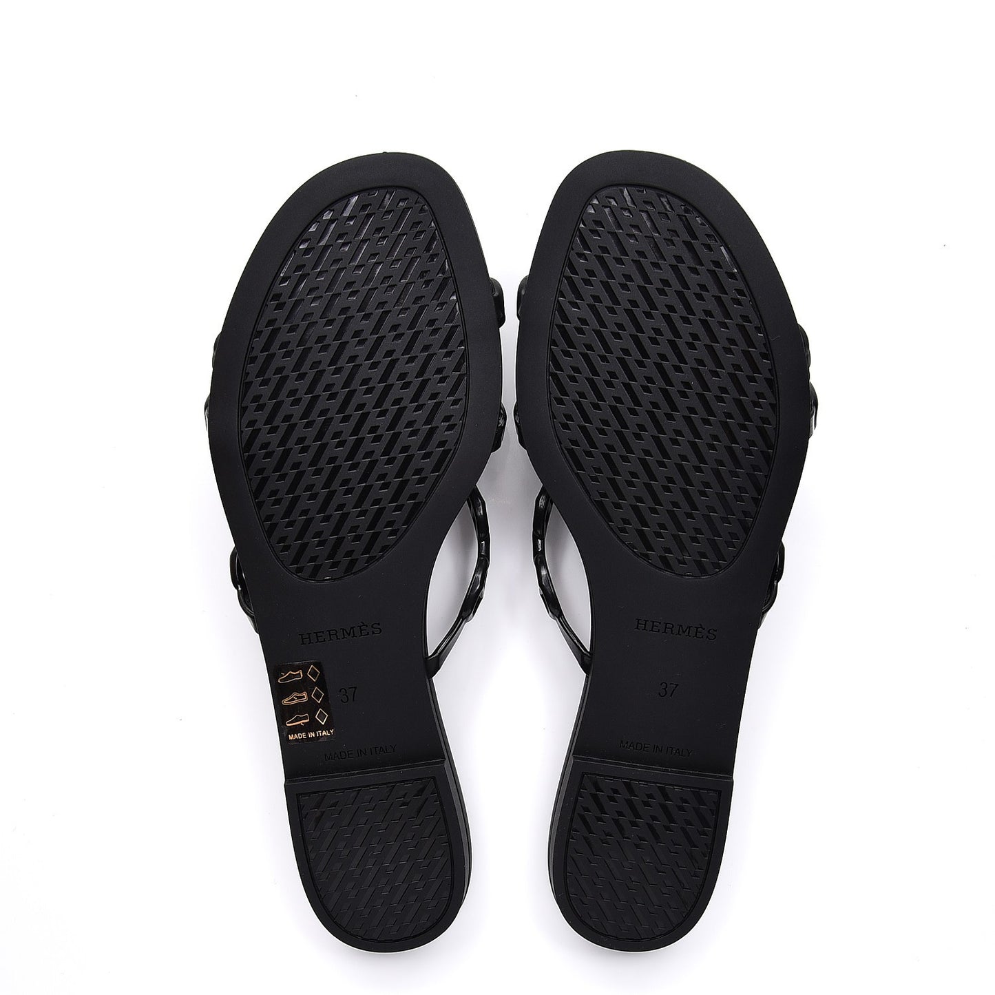 Rubber Chaine d'Ancre Rivage Sandals 37 Black