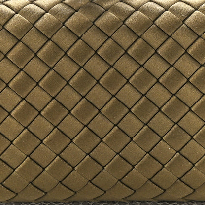 Bottega Veneta Satin Intreccio Impero Ayers Stretch Knot Clutch Light Brown 7 of 10