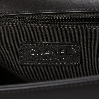 Chanel Calfskin Chevron Quilted Medium Boy Flap Black 11 of 29